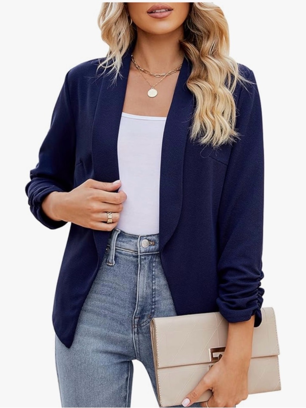 🔥 3/$10 BUNDLE DEAL! 🔥 Women’s 3/4 Sleeve Blazer Open Front Cardigan Blazer
